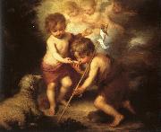 Bartolome Esteban Murillo The Holy Children with a Shell oil painting reproduction